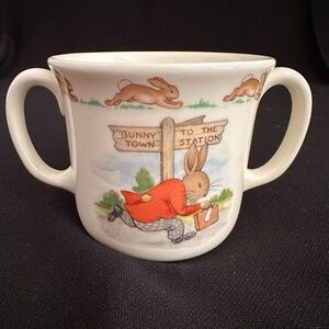 Bunnykins Children’s Bunny Cup with Dual Handles Made in England